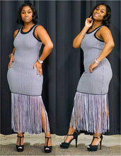 Load image into Gallery viewer, Fringy Striped Dress