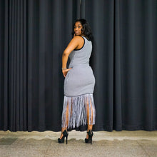 Load image into Gallery viewer, Fringy Striped Dress