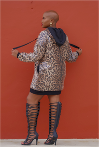 Leopard Bling Hoodie (Dress or Top)