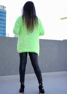 Neon Shaggy Cardigan