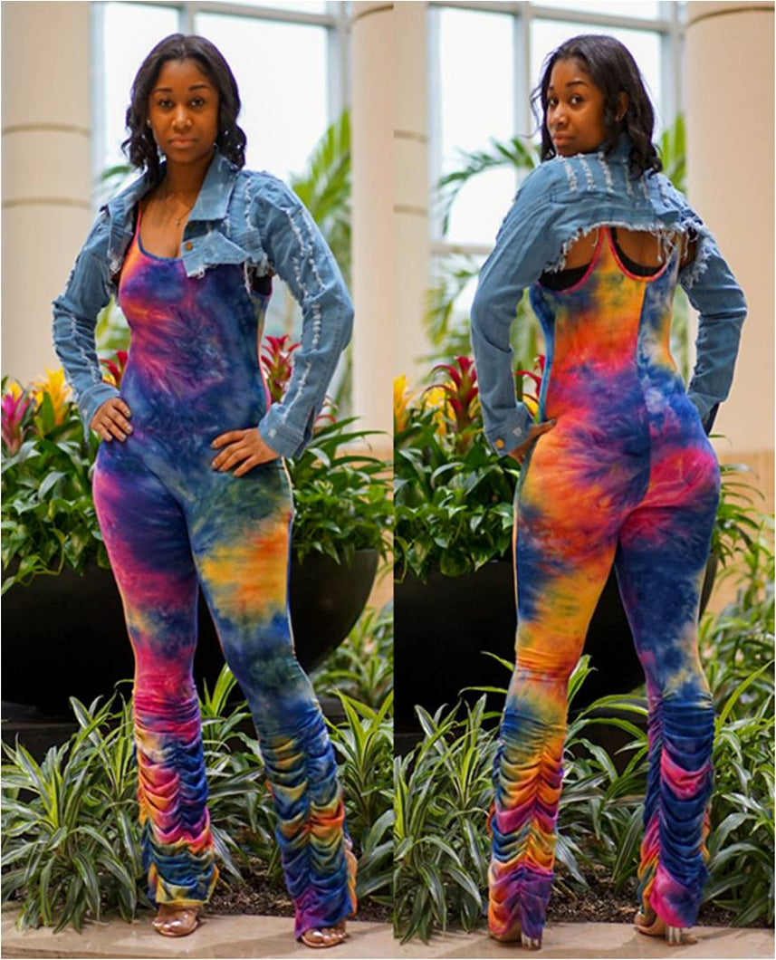 Rainbow Tie Dye Jumpsuit
