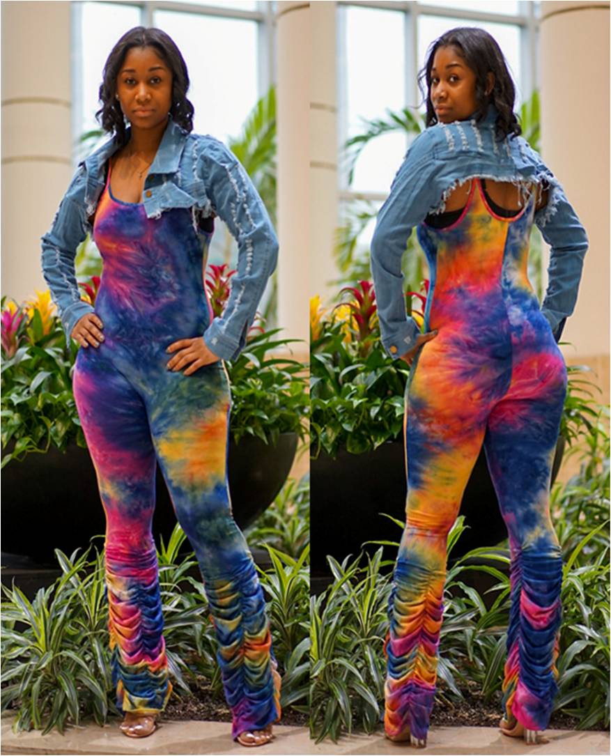 Rainbow Tie Dye Jumpsuit