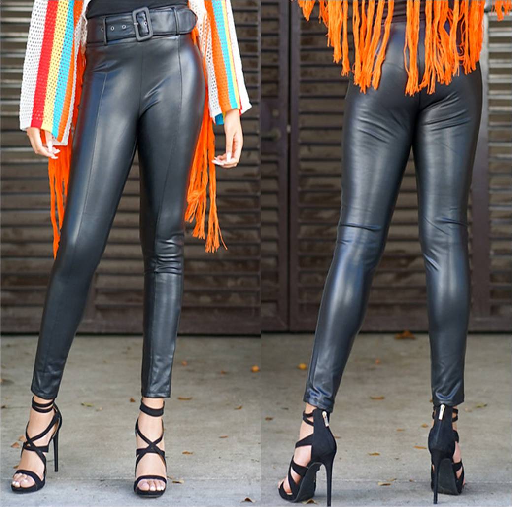 Black Rider Faux Leather Pants