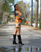 Load image into Gallery viewer, Baby Girl Orange Tie Dye Mini Dress